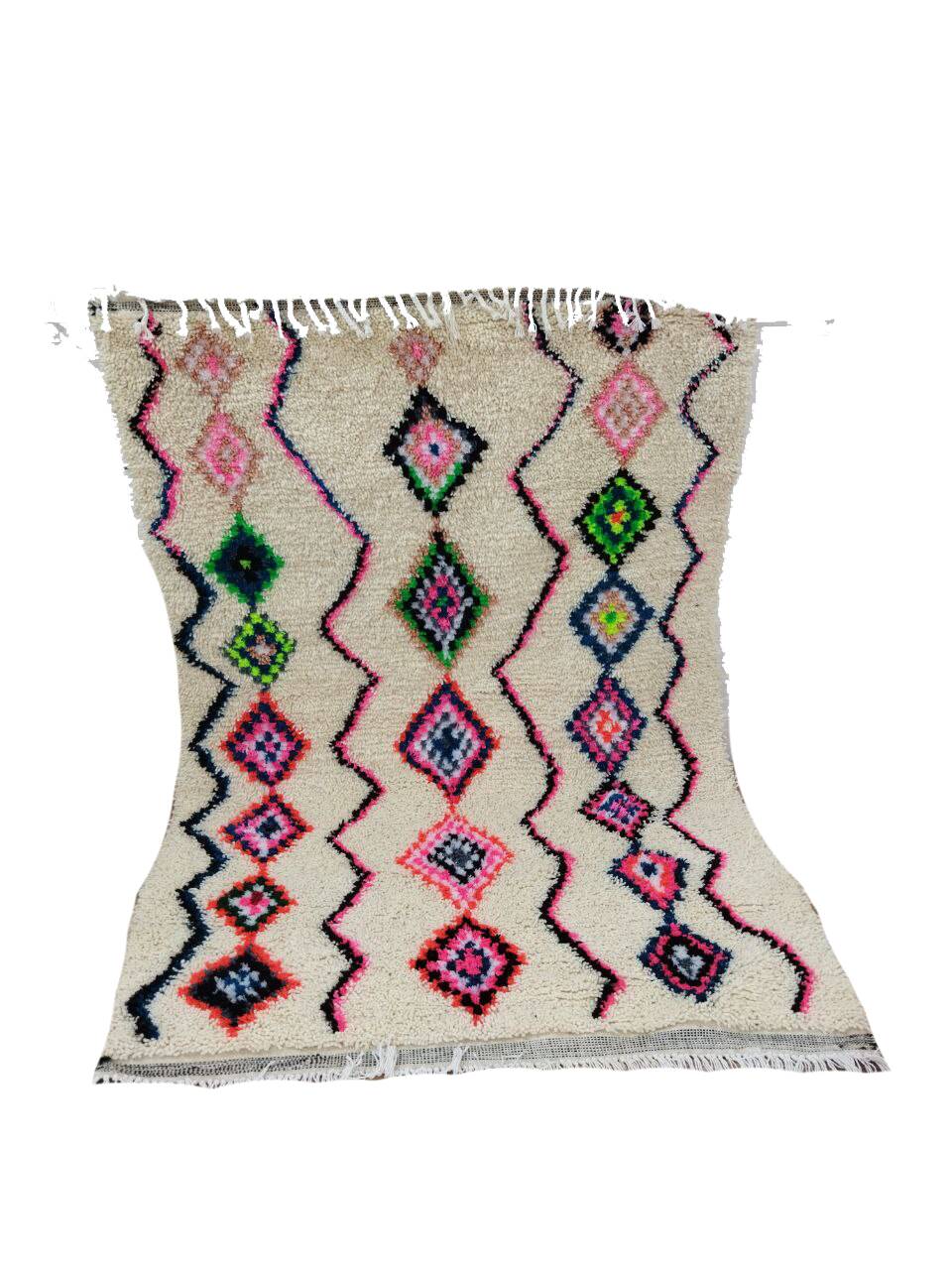 Handmade moroccan berber rug 267 x 121 cm