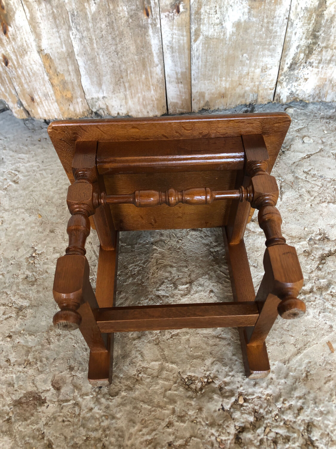 Ancienne chaise lorraine bébé enfant bois brut vintage