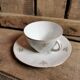 Vintage porcelain cups, white & gold