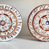 Handcrafted terracotta wall lamp enamelled bordeaux center