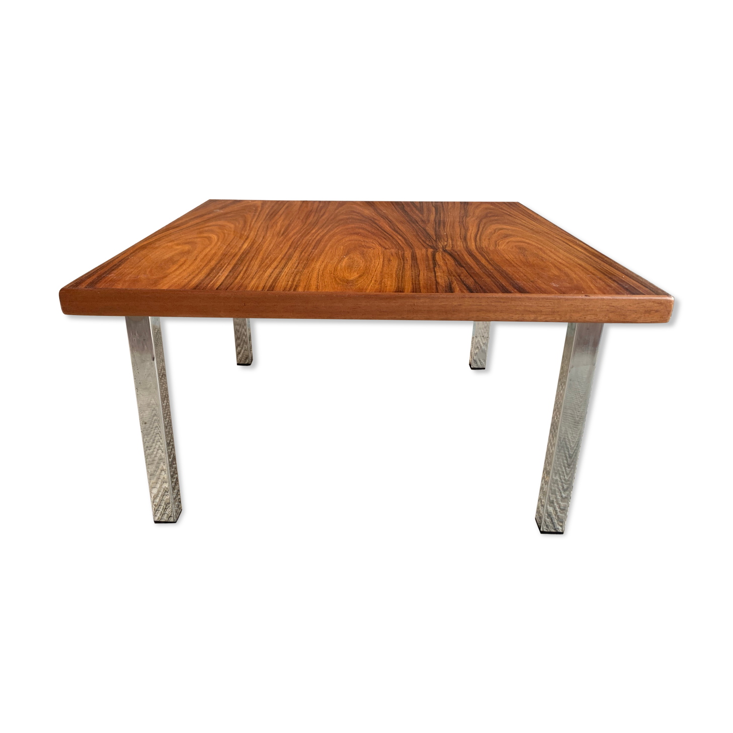 Rosewood and chrome feet coffee table