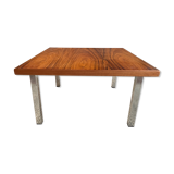 Rosewood and chrome feet coffee table