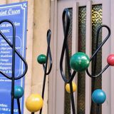 Wrought iron coat rack
