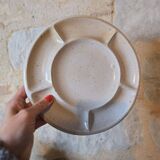6 "Grès du Marais France" compartment plates for fondue