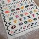 Handwoven Berber kilim rug: small Moroccan decorative rug.