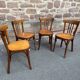 set of 4 Viennese curved wood chairs Restaurant Paris bistro Baumann