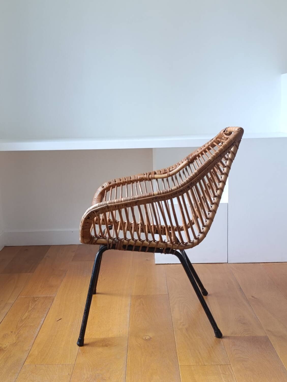 Rattan armchair circa 1960