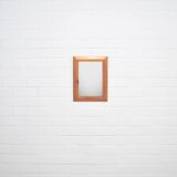vintage pine small rectangular mirror