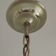 French Mid-Century Globe Pendant, Blue Pattern Shade, Vintage Hanging Light