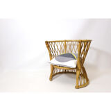Rattan children's chair from the 1960s to 1970