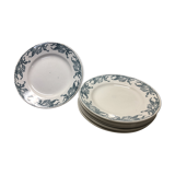 Set of 8 plates Longwy Tournefeuille