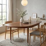 Scandinavian extendable teak table from the 1960s (butterfly extension)