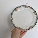 Set of 4 dessert plates Digoin Sarreguemines, vintage French, authentic, rare