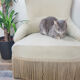 Vintage grey green almond green velvet toad chair