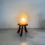 Large designer egg lamp by Vianne Verrerie from the 70s