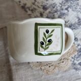 Vintage porcelain mug / large cup – Olive pattern