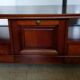 Louis Philippe style coffee table in cherry wood with large drawers.