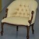 Ensemble sièges style Napoléon III en Rope Twist: fauteuil & canapé Chesterfield