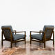 Pair of Restored Black B-7522 armchairs by Zenon Bączyk, 1960’s