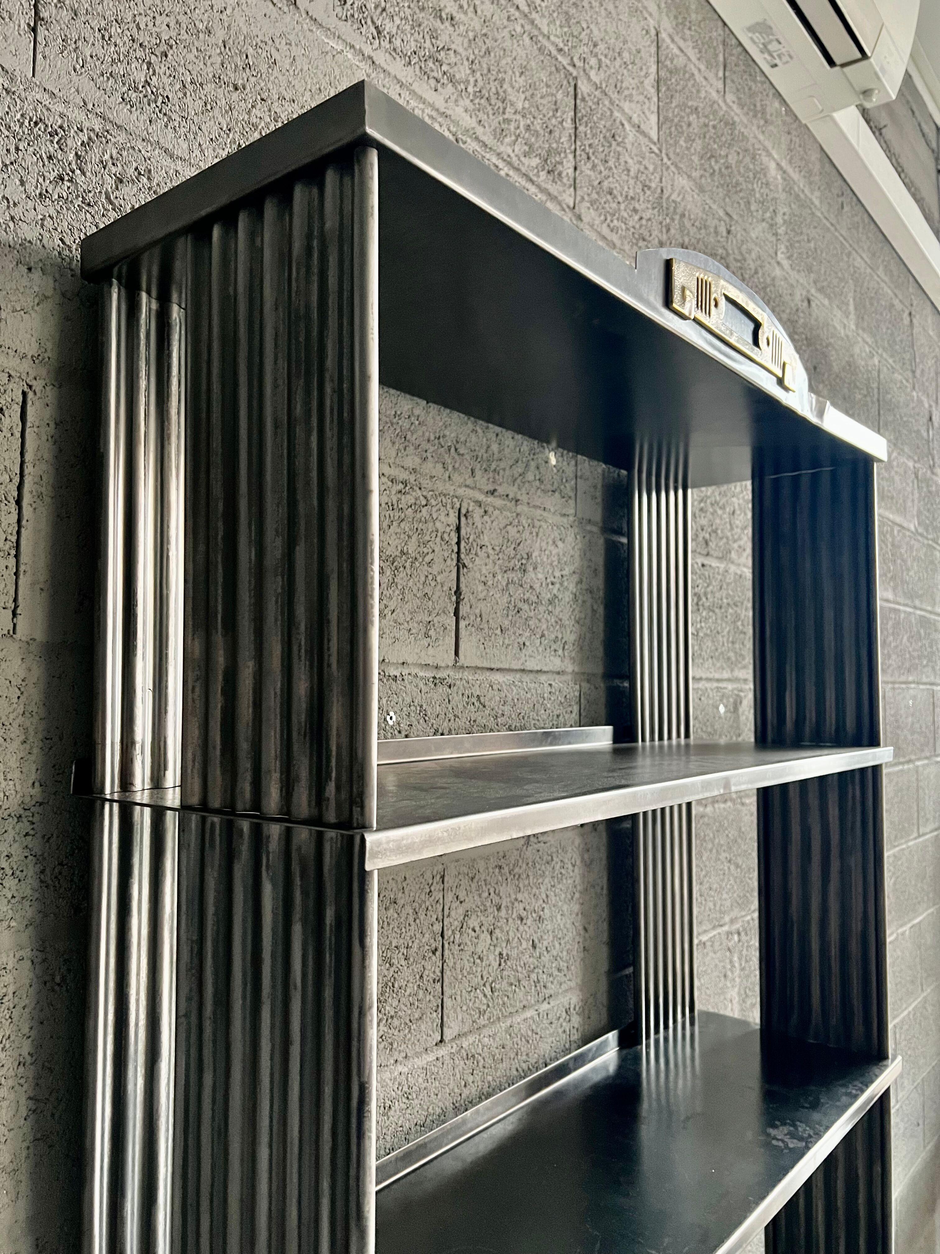 Strafor Industrial Shelf early twentieth century in metal