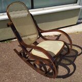 Rocking-chair wood cannage