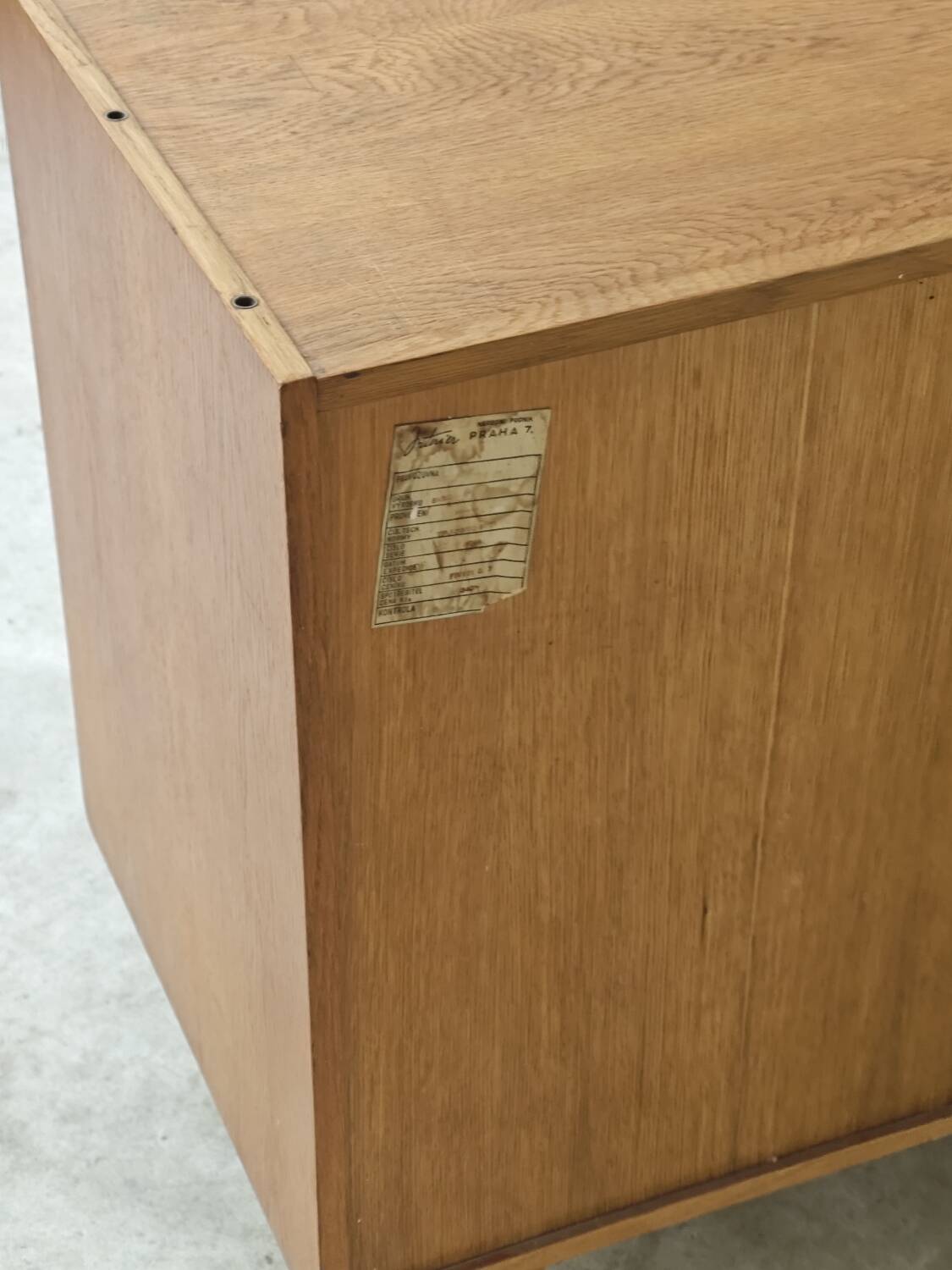 Wooden buffet U 452 pink by Jiri Jiroutek for Intérier Praha 1960