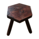 Tabouret tripode héxagonal