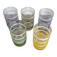 5 vintage orangeade glasses