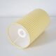Vintage table lamp – Turned wood and yellow Vichy