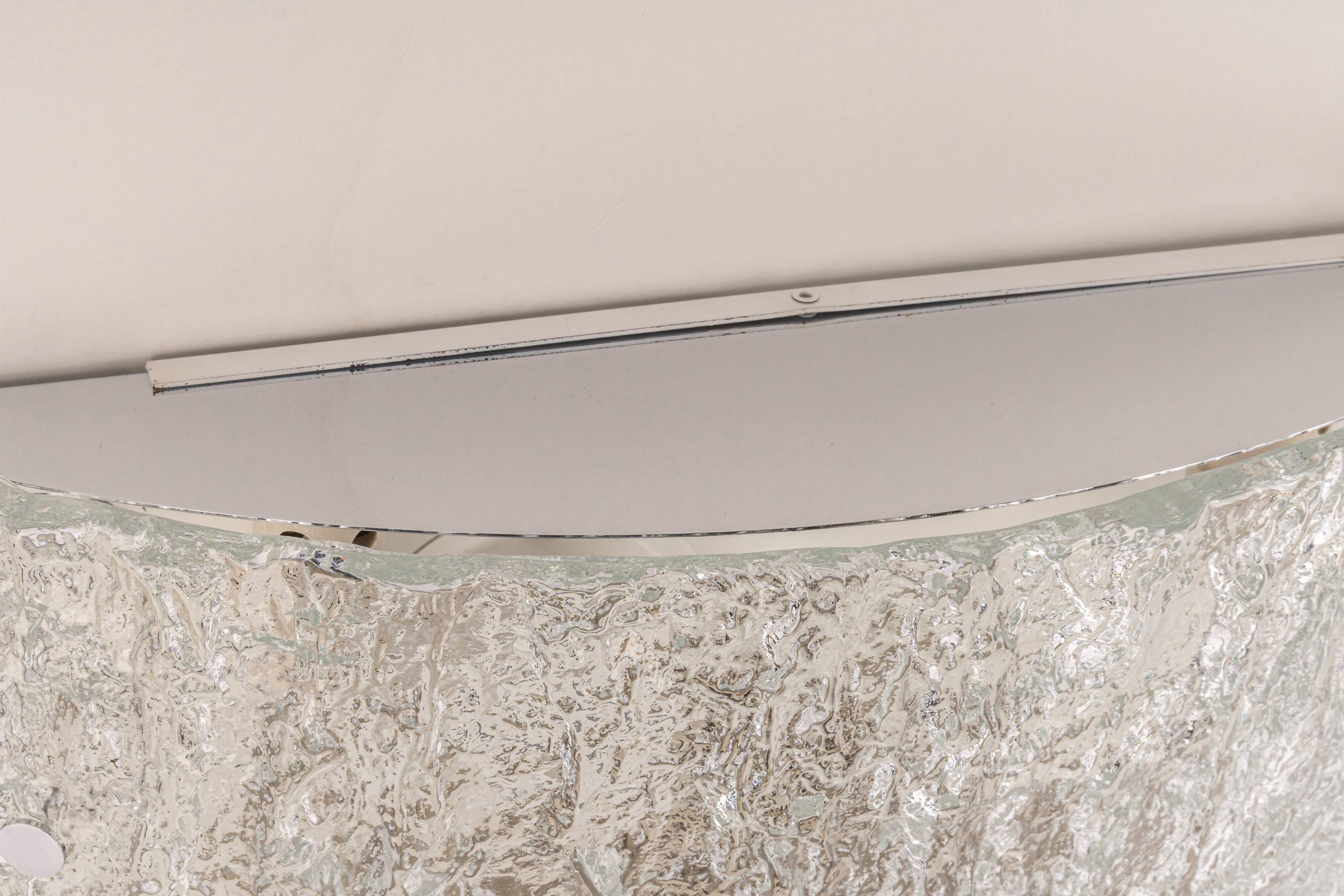 Simple Murano glass wall light by Kaiser, Germany, 1970s.