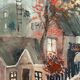 Original Swedish Oil On Panel – “Bygatan” By Kai Nielsen – Signed