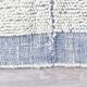 Tapis marocain 100% laine bleu et blanc 136x211 cm
