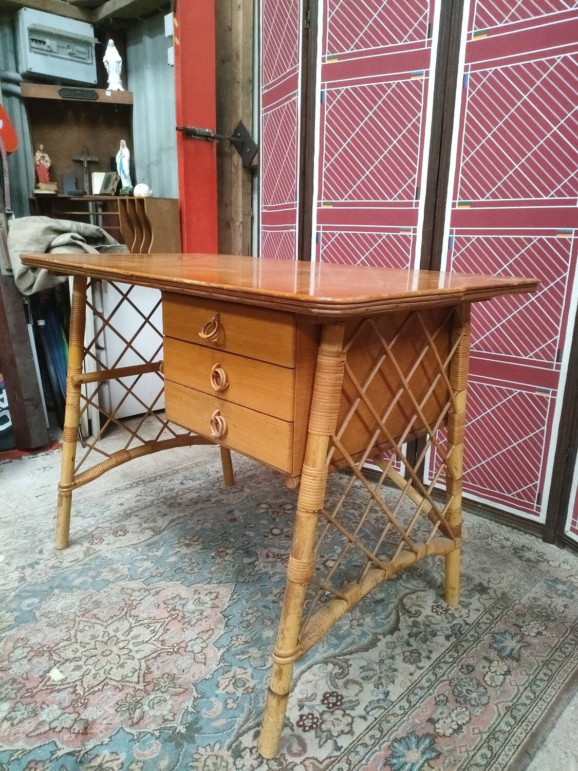 rattan desk