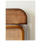 Plia folding chair in chrome and cane by Giancarlo Piretti design 1970