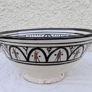 Large Ceramic Salad Bowl SAFI Morocco XXL 29cm Berber Pottery Zouak Tra