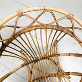 60's rattan shell armchair