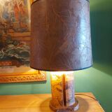 Vintage cork lamp from the 60s, 70's