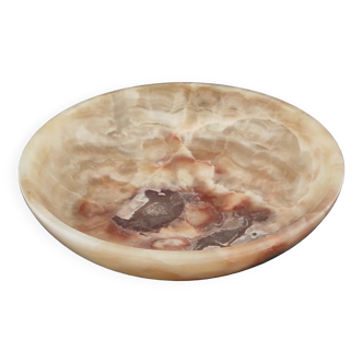 Bowl-cup-empty pocket in yellow onyx