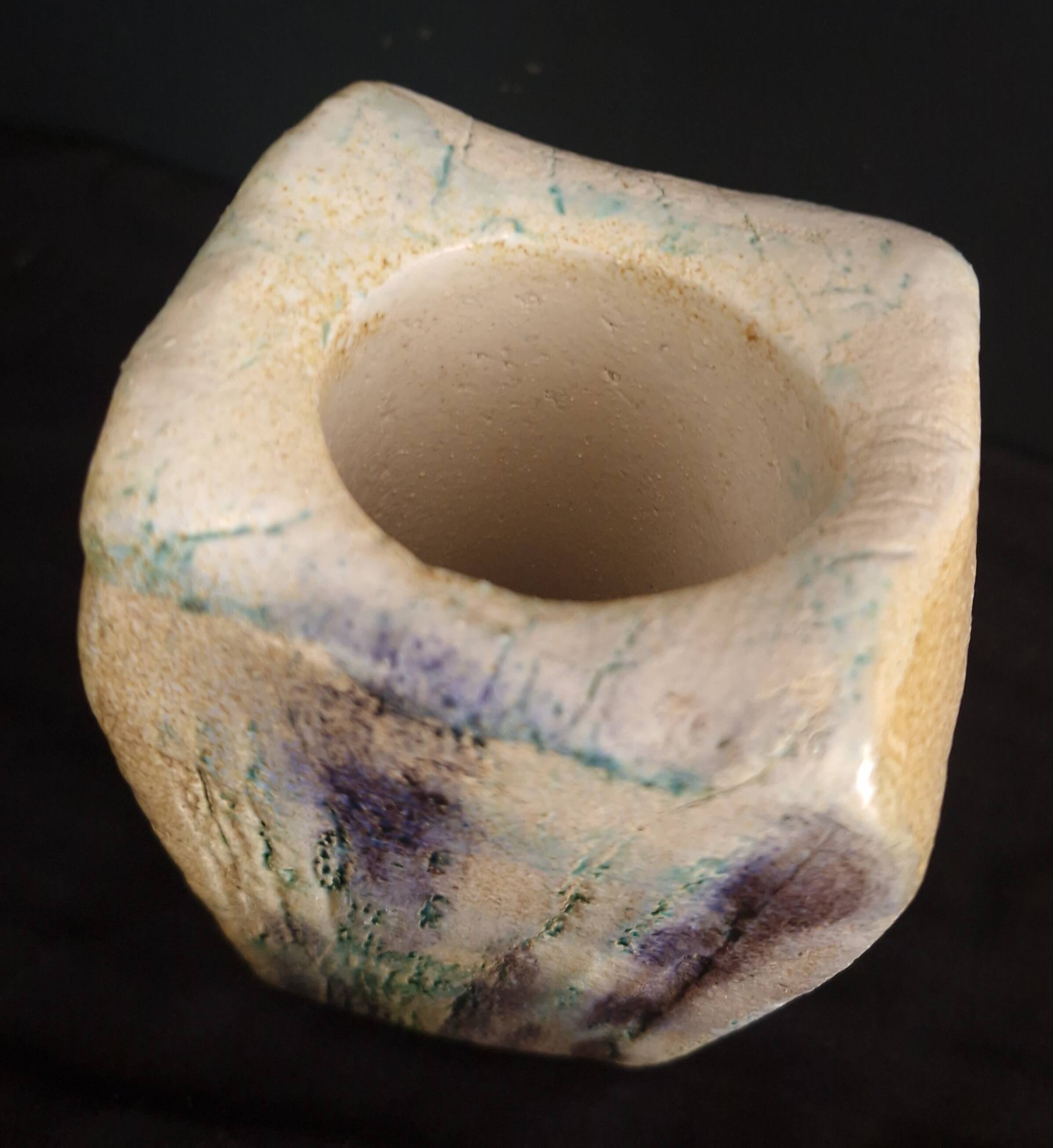 Vase brutaliste monolithe en grès XXe