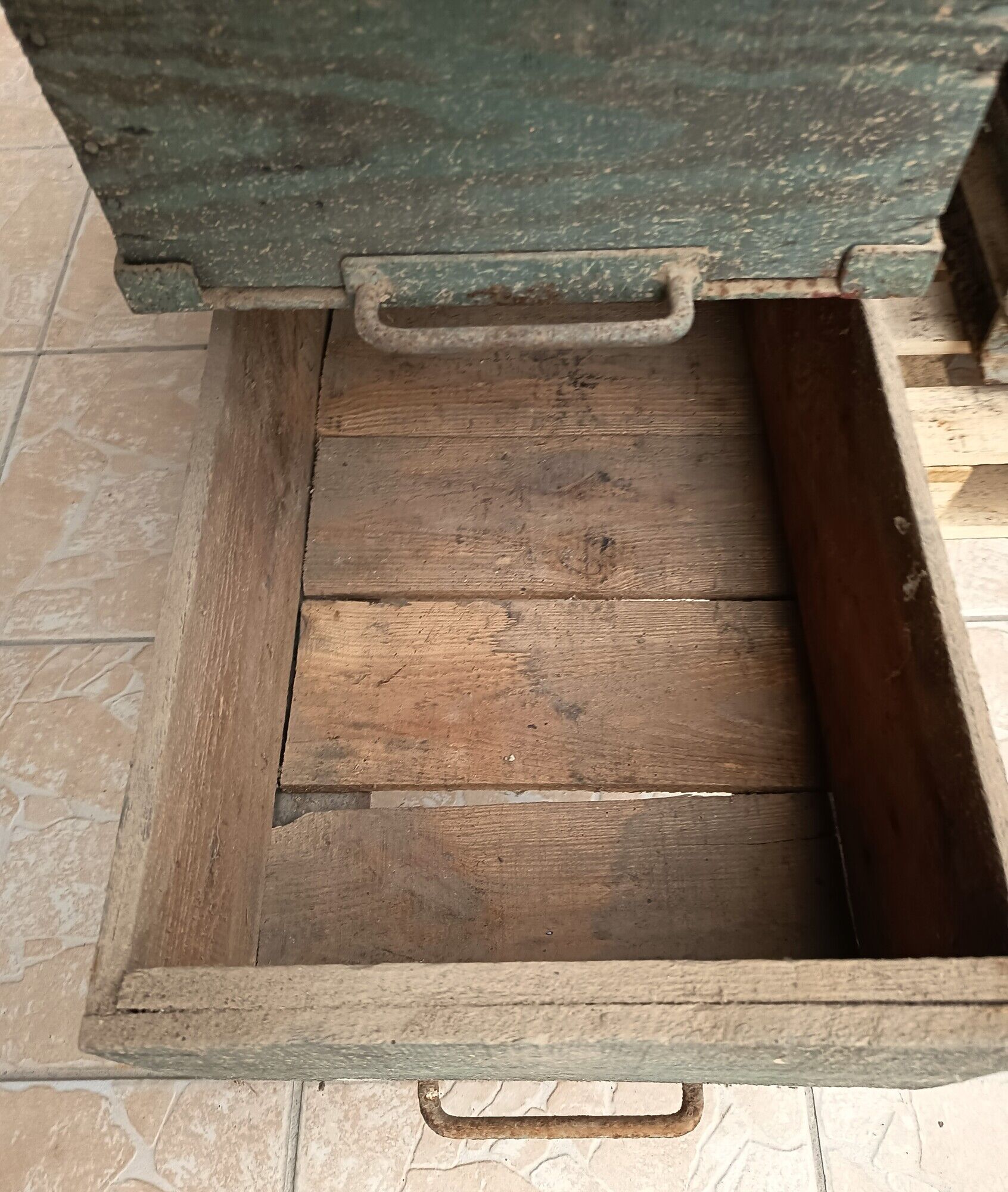 Pair of vintage industrial metal and wood lockers