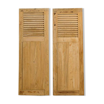 Pair of vintage fir shutters