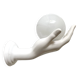 Ceramic and opaline women's hand wall light, 1970s