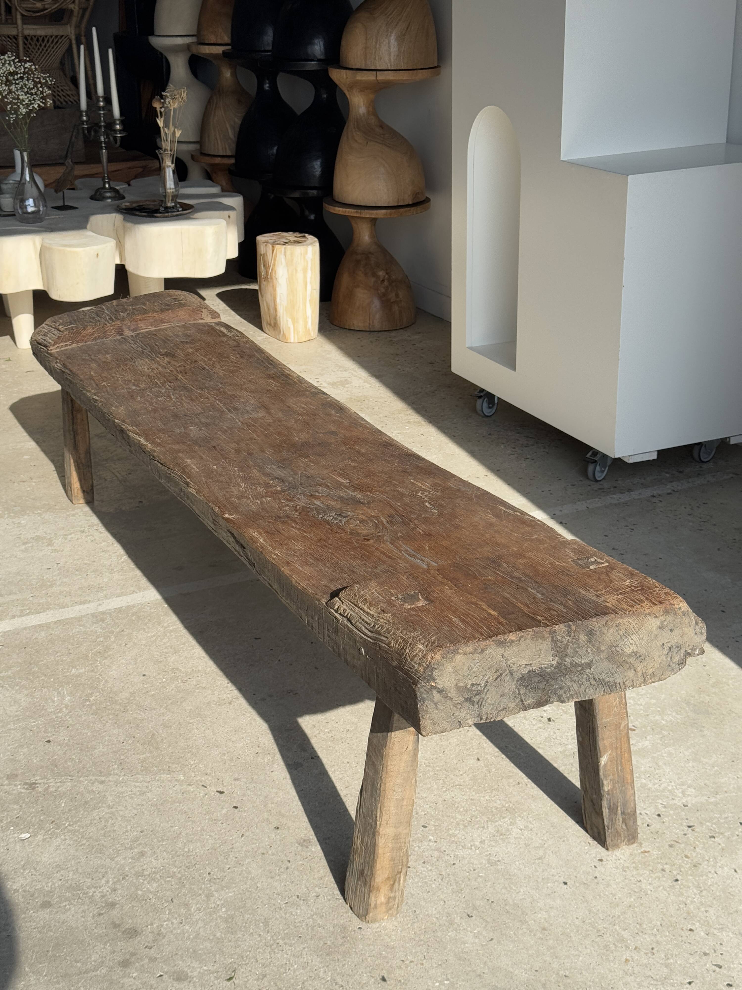 Very large bench in old teak H:50cm L:2m06