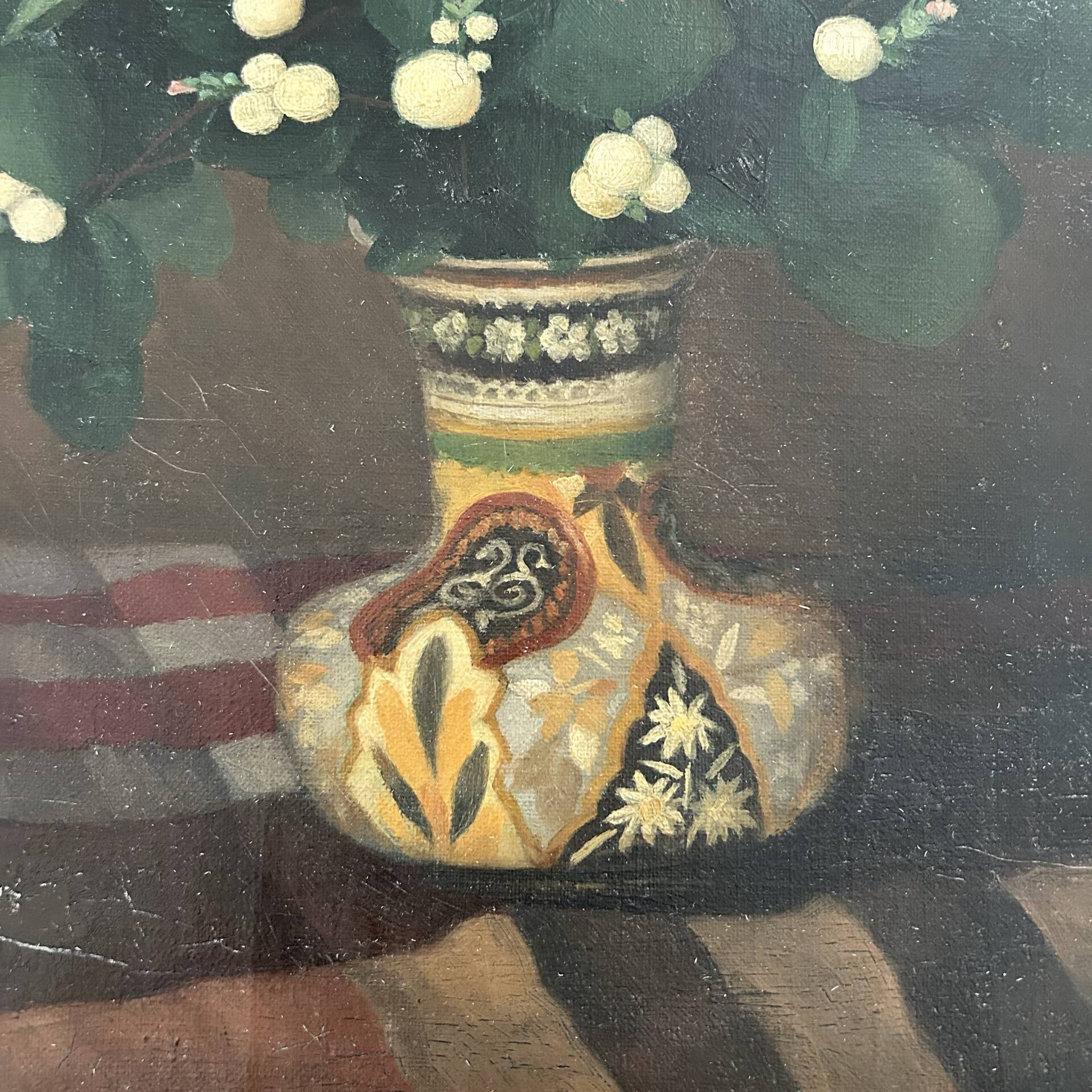 Antique painting signed H. Bauffay 1943
