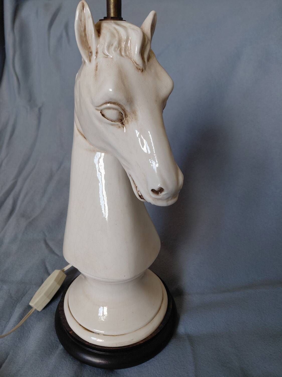 1970s ceramic horse lamp