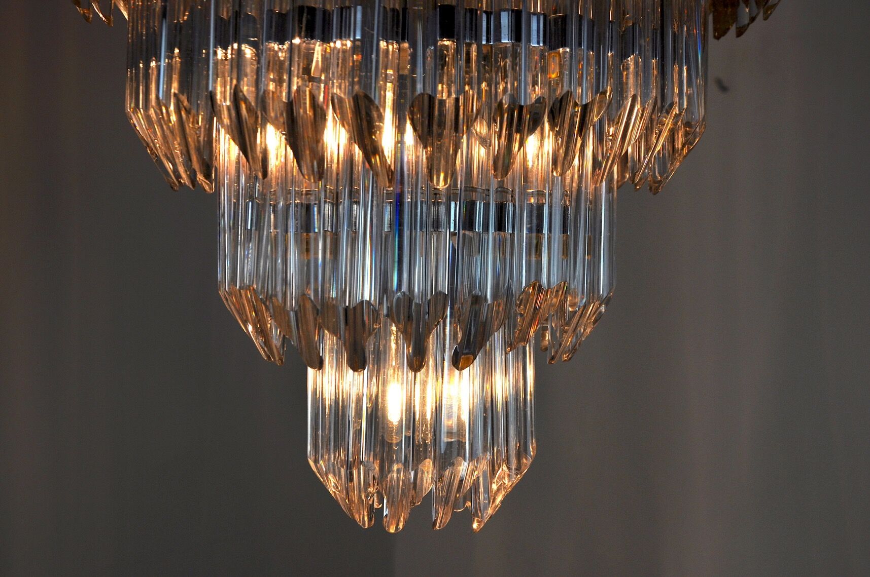 Venini chandelier, 4 levels, Murano glass, Italy, 1970