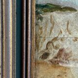 Huile sur toile représentant une côte rocheuse début XXe
