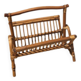 Rattan magazine rack