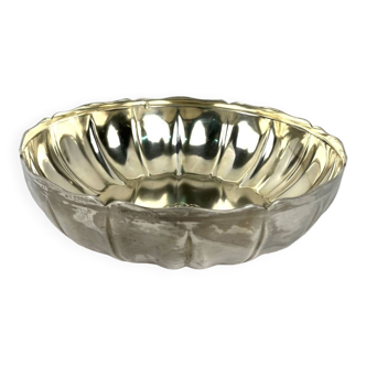 Old silver lotus cup Minerva encrypted early 20th century