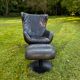 Fauteuil style egg chair et son ottoman